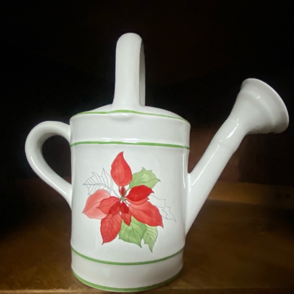 Block Bernarda Poinsettia Ceramic Water Can - Picture 3 of 10